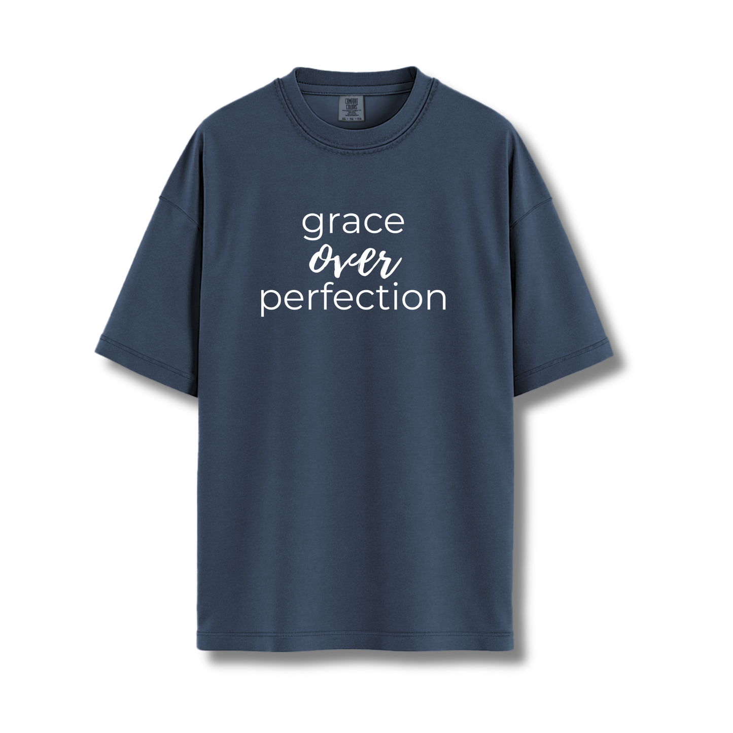 "grace over perfection" comfort colors tee